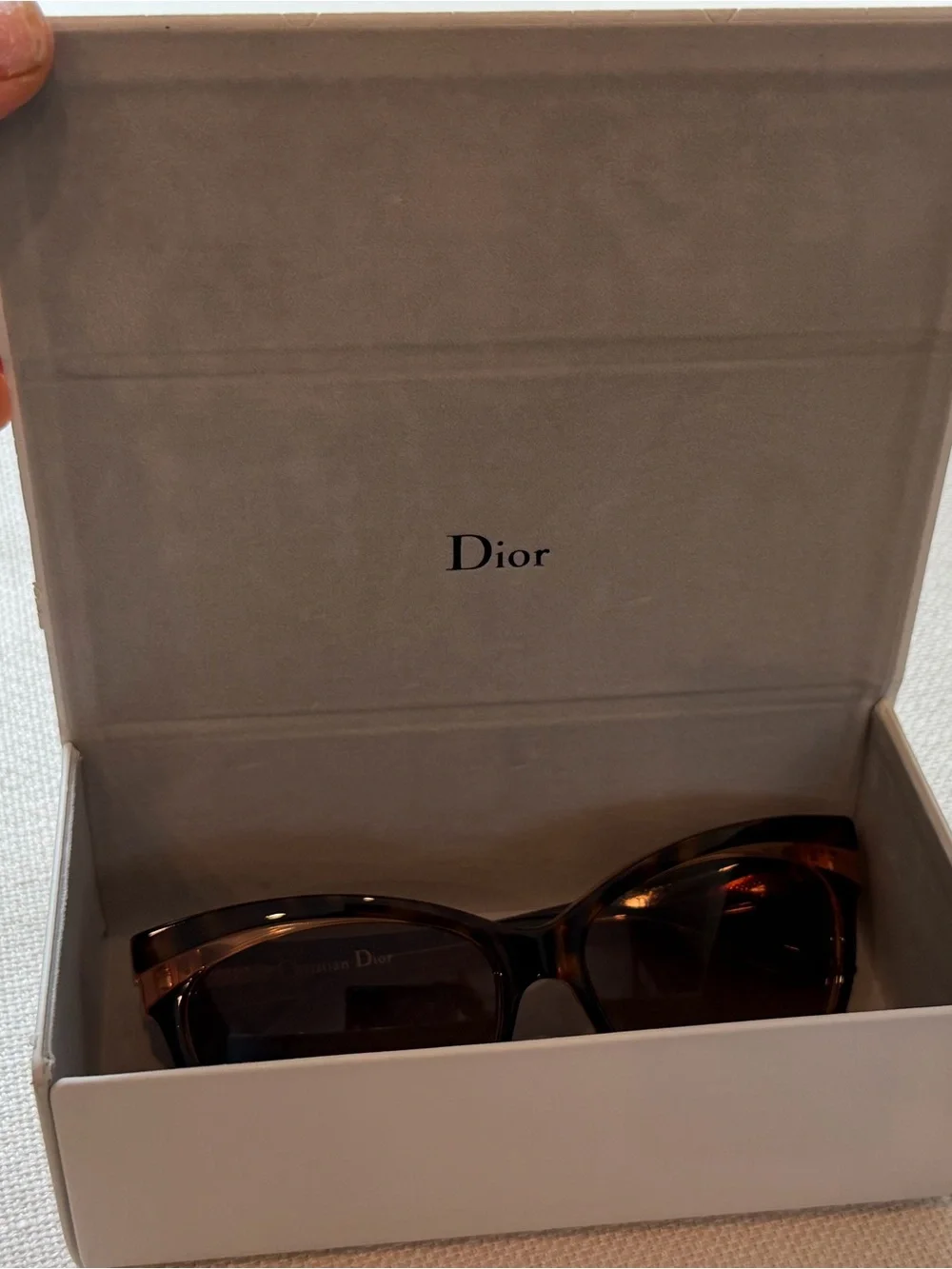 Dior Tortoiseshell and Pink Cat-Eye Sunglasses - Brown Lenses